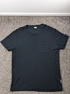 NN07 No Nationalities T-Shirt Clive Tee Waffle Knit Mens XL Black